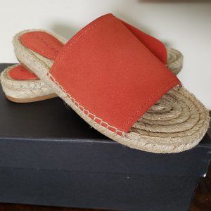 COACH CLAUDIA Suede espadrilles sandals Coral